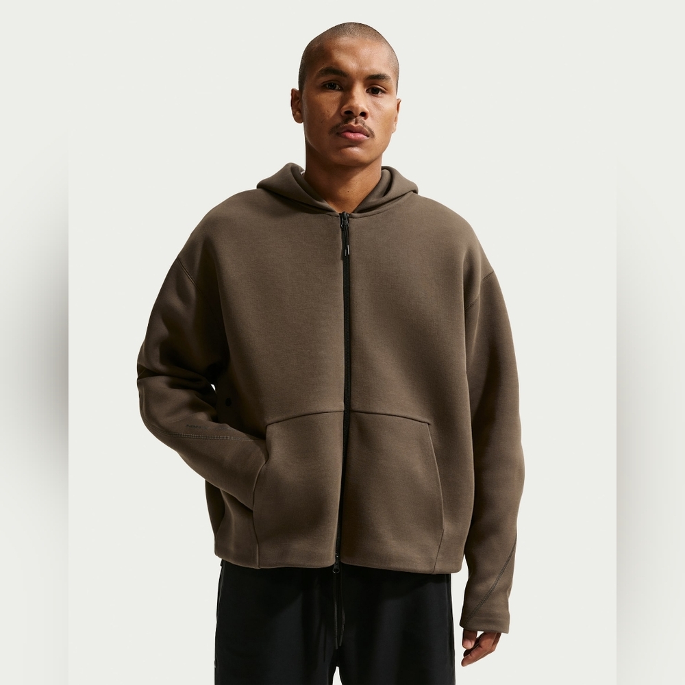 Nike Tech Fleece Full-Zip Hoodie Dark Hazel Brown XL New